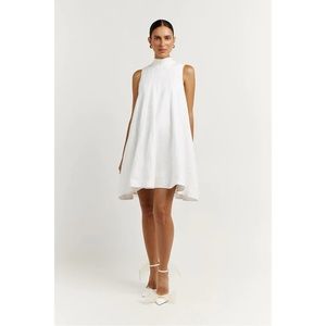 NWT DISSH Bridal The Aisle Linen Panel Mini Dress